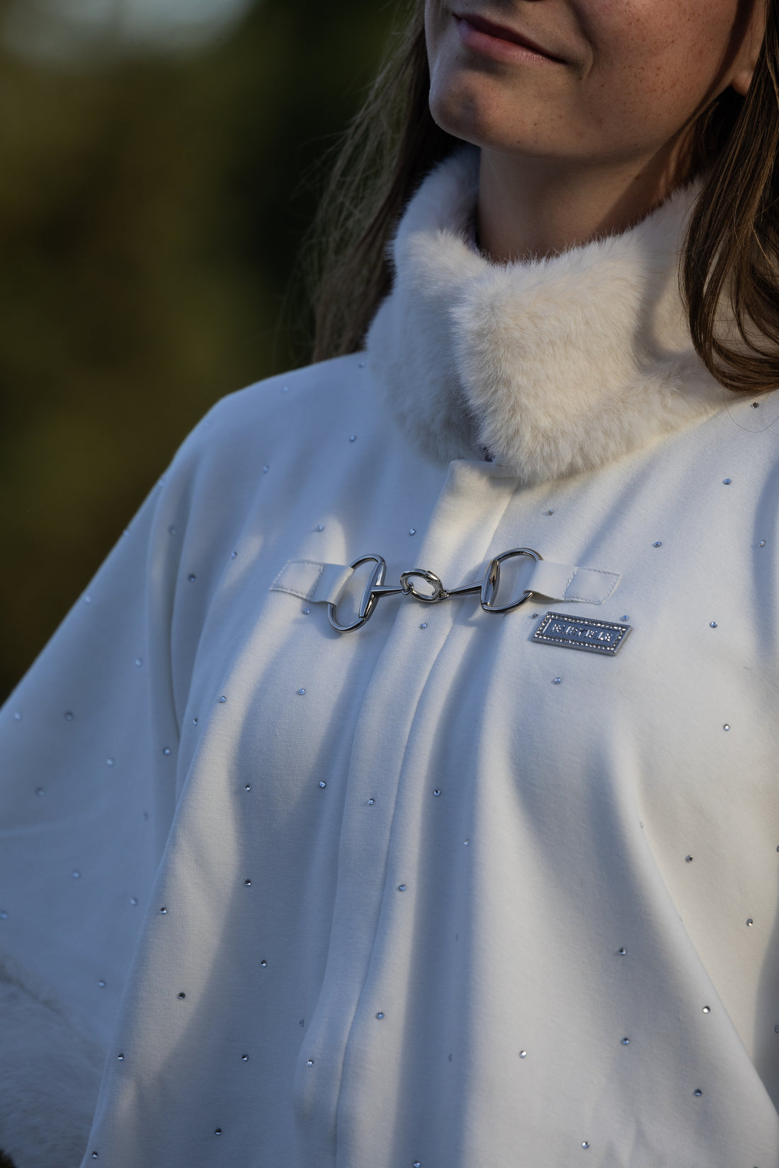 Regal Poncho - White