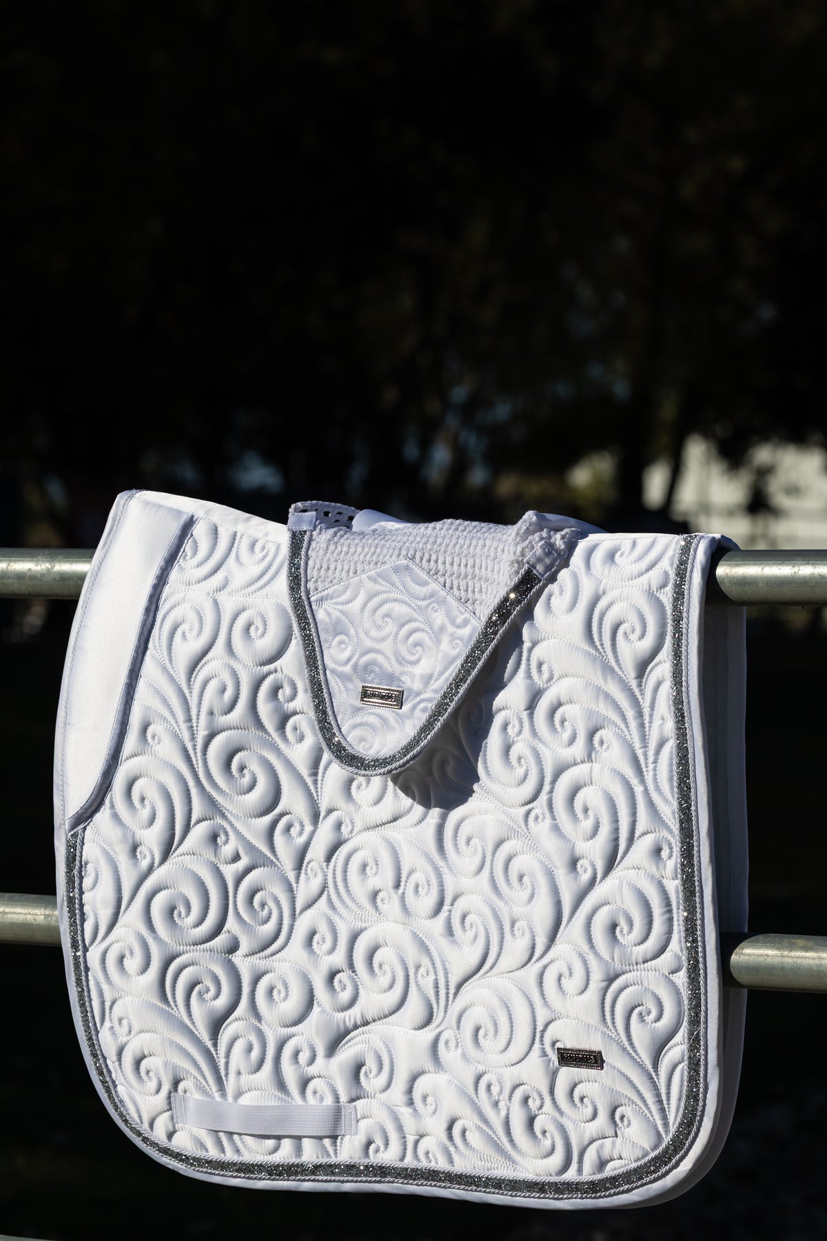 Fairytale Stardust Dressage Pad - White