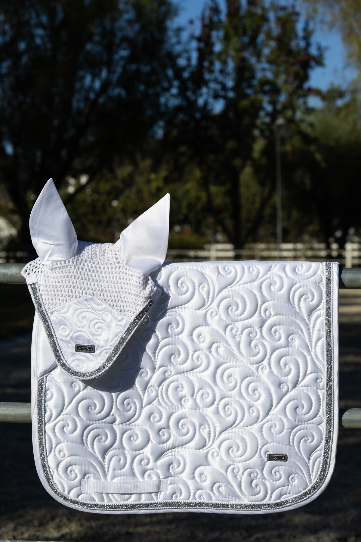 Fairytale Stardust Dressage Pad - White